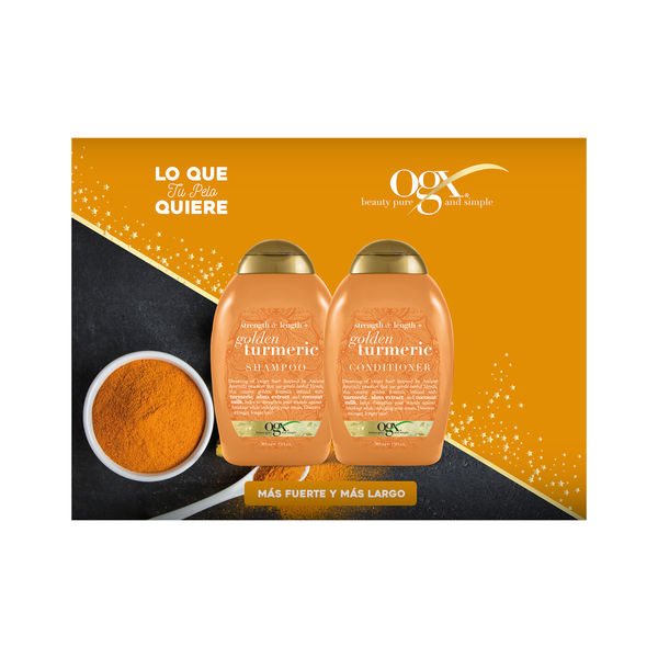 Pack Ogx Golden Turmeric Shampoo + Acondicionador