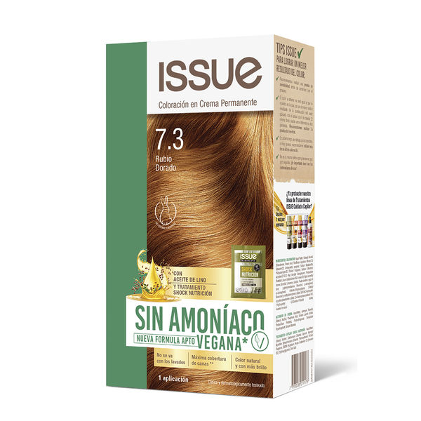 Coloración Issue Kit Sin Amoníaco Vegana Tono 7.3, Rubio Dorado